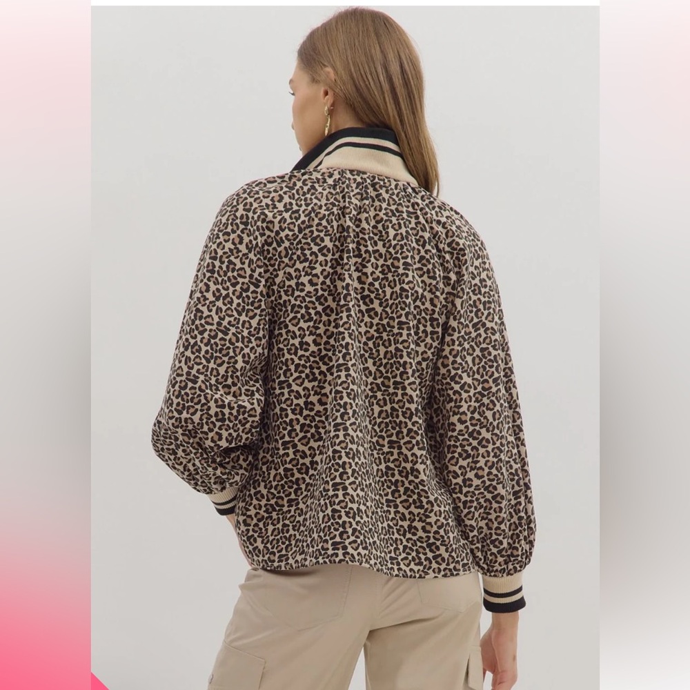 Entro Leopard Print Pullover Top - image 2